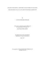 Building the genetic, agronomic and economic foundations for expansion of oat cultivation in western Washington