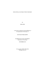 INFLUENTIAL FACTORS OF TRUST DECISION