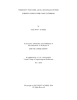 TURBULENT PROCESSES AND FLUX EXCHANGE WITHIN FOREST CANOPIES OVER COMPLEX TERRAIN