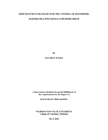 IMMUNIZATION STRATEGIES FOR THE CONTROL OF MANNHEIMIA HAEMOLYTICA PNEUMONIA IN BIGHORN SHEEP