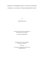 Kinetics and Thermodynamics at the Solution/Solid Interface: A Scanning Tunneling Microscopy Study