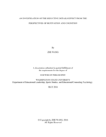 AN INVESTIGATION OF THE SEDUCTIVE DETAILS EFFECT FROM THE PERSPECTIVES OF MOTIVATION AND COGNITION