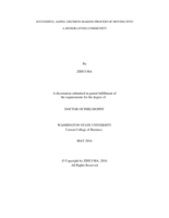 SUCCESSFUL AGING: DECISION-MAKING PROCESS OF MOVING INTO A SENIOR LIVING COMMUNITY