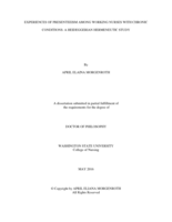 Experiences of Presenteeism Among Working Nurses With Chronic Conditions: A Heideggerian Hermenuetic Study