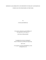 Modeling agglomeration and deposition of organic nanoparticles during solution processing of thin films