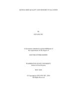 Quinoa Seed Quality and Sensory Evaluation