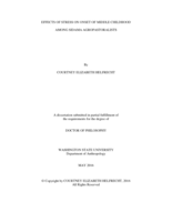 EFFECTS OF STRESS ON ONSET OF MIDDLE CHILDHOOD AMONG SIDAMA AGROPASTORALISTS