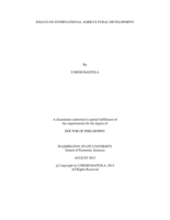 Essays on International Agricultural Development