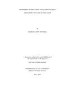 Economics of Education: Analyzing Policies that Affect Success in Education