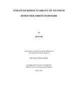 Enhanced redox stability of tittanium doped molybdenum dioxide