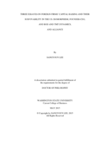 Three essays on foreign firms' capital raising and their survivability in the US: Isomorphism, Founder-CEO, BOD and TMT Dynamics, and Alliance