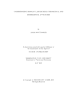 Understanding Molecular Machines: Theoretical and Experimental Approaches