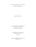 Sleep Loss and Workload: Cognitive Effects and Physiology