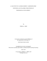 A Case Study of a School District: Administrators' Intentions and Teachers' Perceptions of Professional Development