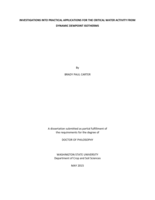 INVESTIGATIONS INTO PRACTICAL APPLICATIONS FOR THE CRITICAL WATER ACTIVITY FROM DYNAMIC DEWPOINT ISOTHERMS