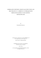 Correlation between molecular structure and self healing in a series of anthraquinone derivatives doped in poly(methyl methacrylate)