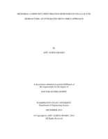 MICROBIAL COMMUNITY PERTURBATION RESPONSES IN CELLULOLYTIC BIOREACTORS: AN INTEGRATED META'OMICS APPROACH