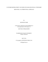 CUSTOMER MISTREATMENT AND EMPLOYEE ORGANIZATIONAL CITIZENSHIP BEHAVIOR: AN ATTRIBUTIONAL APPROACH