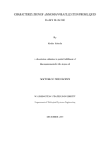 Characterization of Ammonia Volatilization from Liquid Dairy Manure