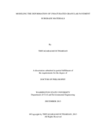 Modeling the deformation of unsaturated granular pavement subgrade materials