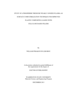 Study of atmospheric pressure weakly ionized plasma as surface compatibilization technique for improved plastic composites loaded with cellulose based fillers