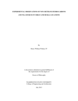 EXPERIMENTAL OBSERVATIONS OF NON-METHANE HYDROCARBONS AND NO<sub>X</sub> SOURCES IN URBAN AND RURAL LOCATIONS