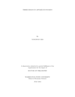 Three Essays in Applied Economics