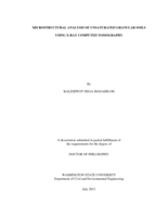 MICROSTRUCTURAL ANALYSIS OF UNSATURATED GRANULAR SOILS USING X-RAY COMPUTED TOMOGRAPHY