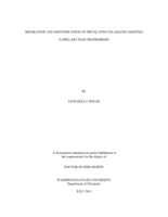 Separation and Identification of Metal Ions via Ligand Assisted Capillary Electrophoresis
