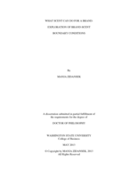 What Scent Can Do For a Brand: Exploration of Brand-Scent Boundary Conditions