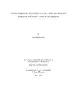CONTRACT STRATEGIES WITH OPTIONS IN SUPPLY CHAINS AND PREDICTIVE MODELS FOR PURCHASING CENTRALIZATION DECISIONS
