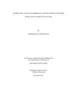 ELEMENTARY LANGUAGE IMMERSION: LESSONS FOR PRACTITIONERS FROM CASE STUDIES IN FIVE STATES
