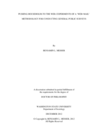 Pushing Households to the Web: Experiments of a 'Web+Mail' Methodology for Conducting General Public Surveys