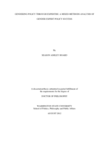Gendering Policy Through Expertise: A Mixed-Methods Analysis of Gender Expert Policy Success