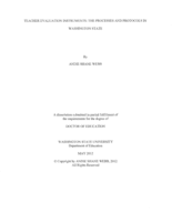 TEACHER EVALUATION INSTRUMENTS: THE PROCESSES AND PROTOCOLS IN WASHINGTON STATE