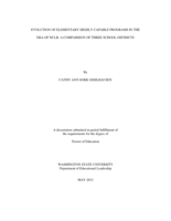 Evolution of Elementary Highly Capable Programs in the Era of NCLB: A Comparison of Three School Districts