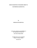 Immune response of bighorn sheep to Mannheimia haemolytica