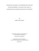Isoelectric Focusing at the Preparative Scale and Isotachophoresis at the Analytical Scale to Separate and Concentrate Molecules of Interest