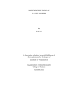 INVESTMENT RISK TAKING OF U.S. LIFE INSURERS