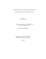 UNCOVERING CRITICAL PEDAGOGY DISPOSITIONS IN ENGLISH LANGUAGE TEACHER EDUCATION