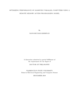 OPTIMIZING PERFORMANCE ON MASSIVELY PARALLEL COMPUTERS USING A REMOTE MEMORY ACCESS PROGRAMMING MODEL