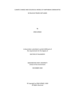 CLIMATE CHANGE AND ECOLOGICAL MODELS OF AMPHIBIAN COMMUNITIES IN PALOUSE PRAIRIE WETLANDS
