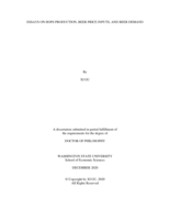 THREE ESSAYS ON HOPS PRODUCTION, BEER PRICE INPUTS, AND BEER DEMAND