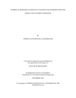 Numerical Modeling of Pervious Concrete for Optimizing Mixture Design and Pavement Thickness