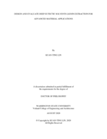 DESIGN AND EVALUATE DEEP EUTECTIC SOLVENTS LIGNIN EXTRACTION FOR ADVANCED MATERIAL APPLICATIONS