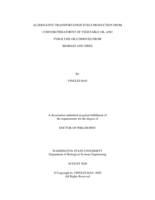 ALTERNATIVE TRANSPORTATION FUELS PRODUCTION FROM COHYDROTREATMENT OF VEGETABLE OIL AND  PYROLYSIS OILS DERIVED FROM  BIOMASS AND TIRES