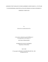 ASSESSING THE TOLERANCE OF RED RASPBERRY (RUBUS IDAEUS L.) CULTIVARS TO PHYTOPHTHORA. RUBI WITH SATURATED PERIODS AND RELATIONSHIP TO TERPENES COMPOUND
