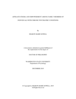 Affiliate Stigma and Empowerment Among Family Members of Individuals with Chronic Psychiatric Conditions