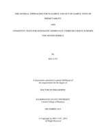 THE GENERAL APPROACHES FOR IN-SAMPLE AND OUT-OF-SAMPLE TESTS OF PREDICTABILITY  AND CONSISTENT TESTS FOR STOCHASTIC DOMINANCE UNDER RECURSIVE SCHEMES FOR NESTED MODELS