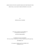 APPLICATIONS OF IN SITU MAGNETIC RESONANCE SPECTROSCOPY FOR STRUCTURAL ANALYSIS OF OXIDE-SUPPORTED CATALYSTS
